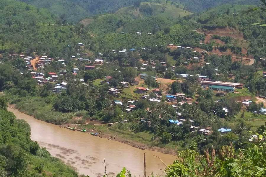 Samee town in Paletwa Township. (Photo: Lwansayar Samee Myo / Facebook)
